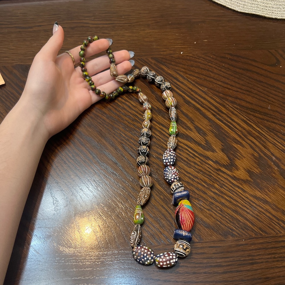 Hand Painted Vintage Multicolored Necklace